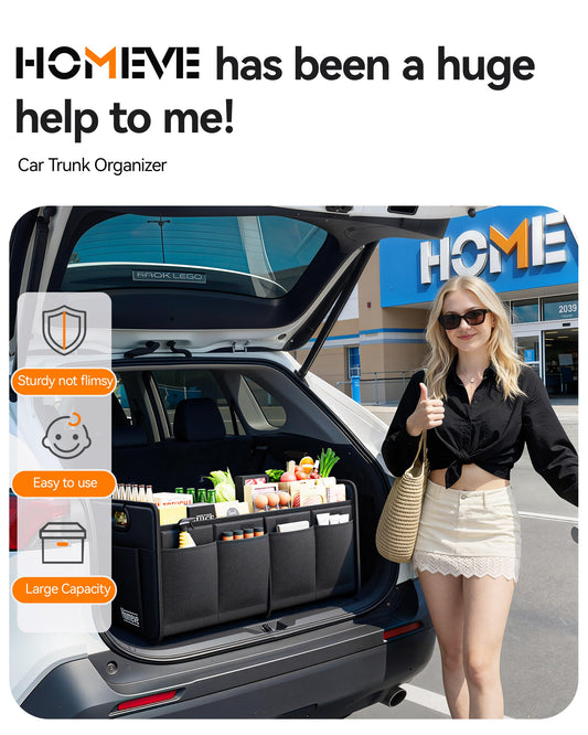 Homeve Foldable Car Trunk Storage Organizer Waterproof
