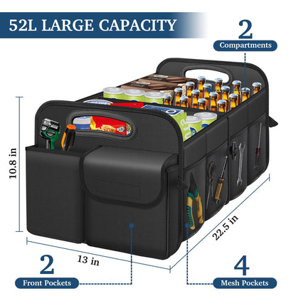 Femuar Waterproof Car Storage Organizer Black