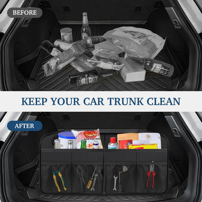 Femuar Waterproof Car Storage Organizer Black