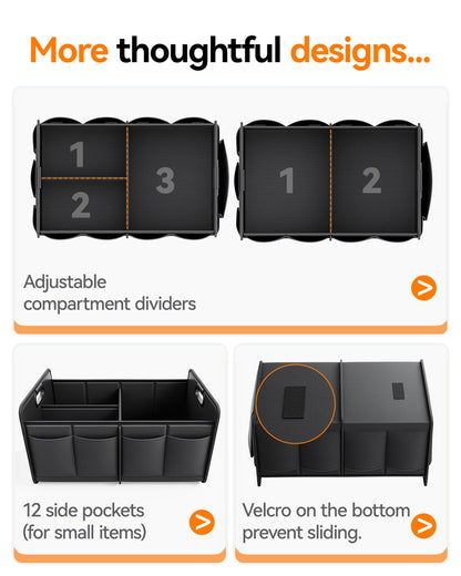 Homeve Foldable Car Trunk Storage Organizer Waterproof