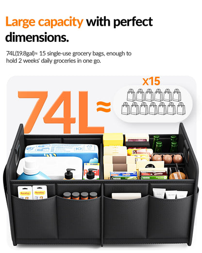 Homeve Foldable Car Trunk Storage Organizer Waterproof